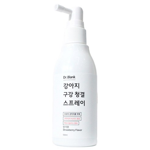 닥터블랭크 강아지 입냄새제거 구강청결 스프레이 딸기향, 120ml, 1개