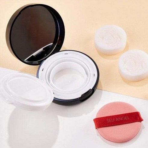 셀프천사 미니 DIY 비비 쿠션 케이스 세트, 블랙 무지, 1개