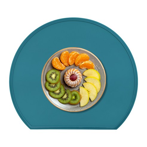 오슬로리빙 루나 방수 실리콘 테이블 식탁매트, 딥그린, 38 x 33 x 0.1 cm, 1개