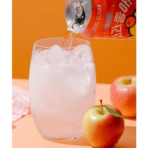 상큼한 사과 맛, 짜릿한 탄산, 제로 칼로리의 완벽한 조화!