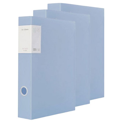 알로데 파스텔 문서 보관 파일 케이스 55mm, TYPE 02 블루, 3개