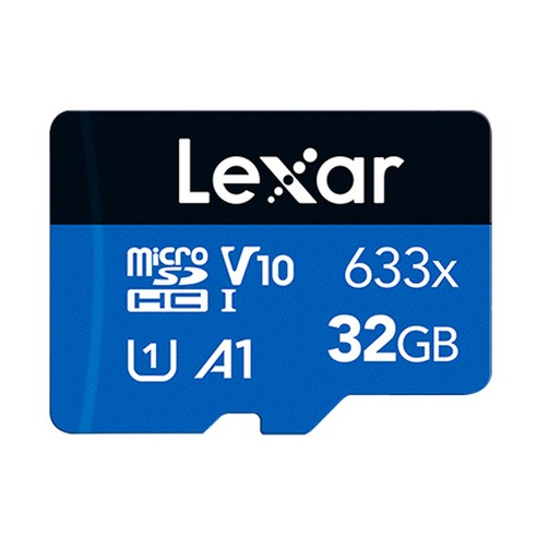 고프로 블랙박스용 렉사 메모리 카드 SD 마이크로 32GB, 고성능 microSDXC UHS-I 633배속 
휴대폰 액세서리