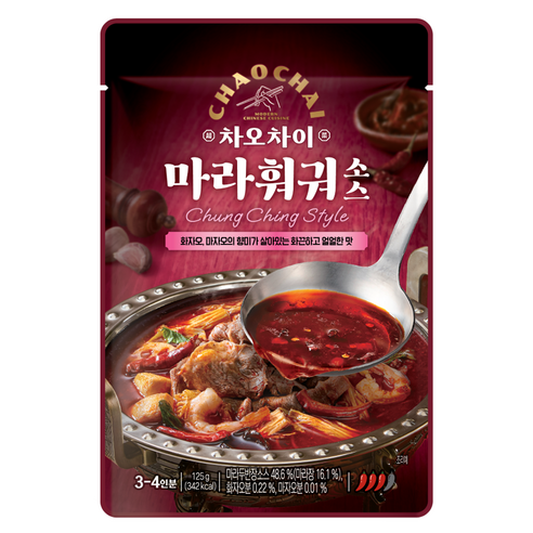 차오차이 마라 훠궈 소스, 125g, 1개