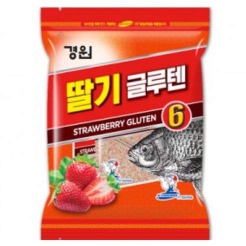 아쿠아 딸기 글루텐6 떡밥, 240g, 1개