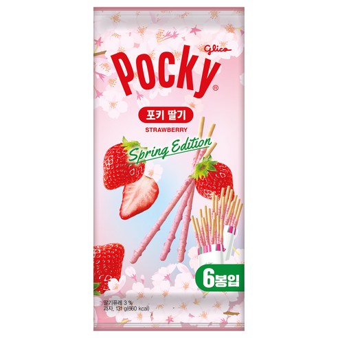 포키 딸기 막대과자 6p, 131g, 1개