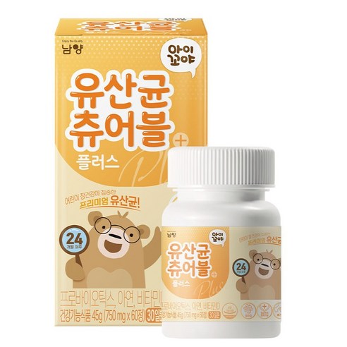 아이꼬야 유산균 츄어블 플러스 45g, 60정, 1개