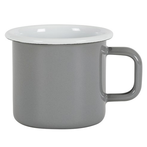 코쿰 법랑 머그 370ml, 그레이, 1개