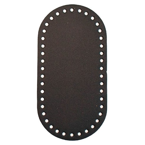 yarna 타원형 가죽 바닥 10 x 20 cm, 블랙, 1개