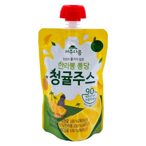 제주다믐 한라봉 퐁당 청귤주스, 10개, 100ml
