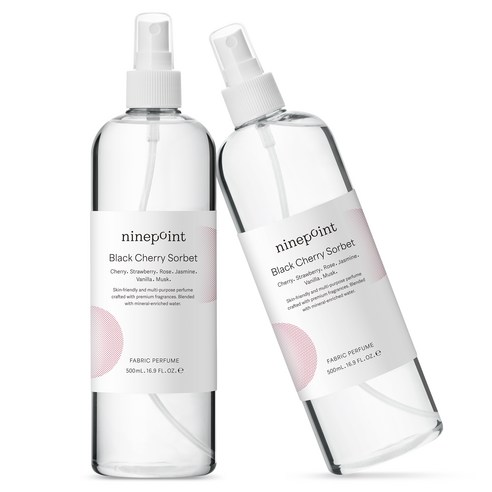 나인포인트 섬유향수 대용량 섬유탈취제, 블랙체리 소르베, 500ml, 2개