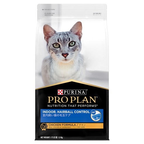 프로플랜 어덜트용 인도어 헤어볼 고양이 건식사료, 1개, 1.5kg
