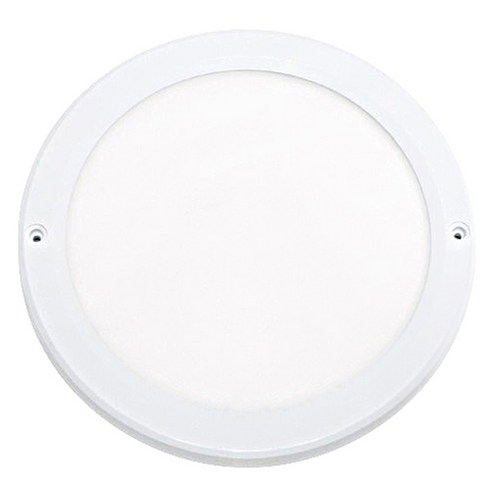 번개표 LED 엣지 슬림 원형 직부등 현관 20W 250mm, 화이트(직부등) + 전구색(전구), 1개