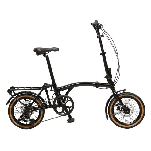 닥터바이크 유사 브롬톤 3단 접이식 알루미늄 자전거 BRT-16, BLACK, 1510mm, 1개