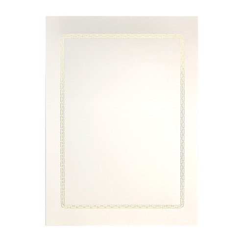 상장팩토리 금박 상장용지 180g, 순백색(완자), 50개