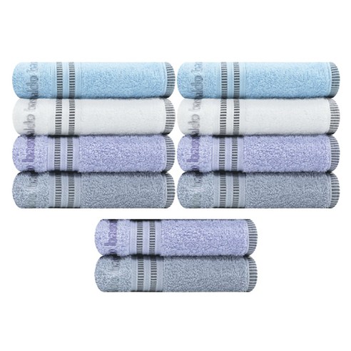 송월타올 아놀드바시니 트윈 세면타올 110g 면사, 랜덤발송, 10개