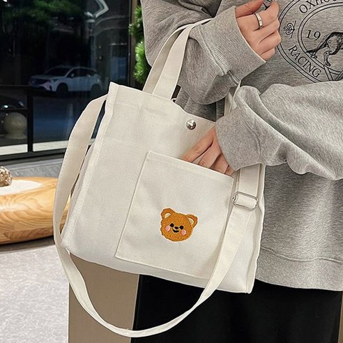 엘쏘 곰돌이 쇼퍼 에코백