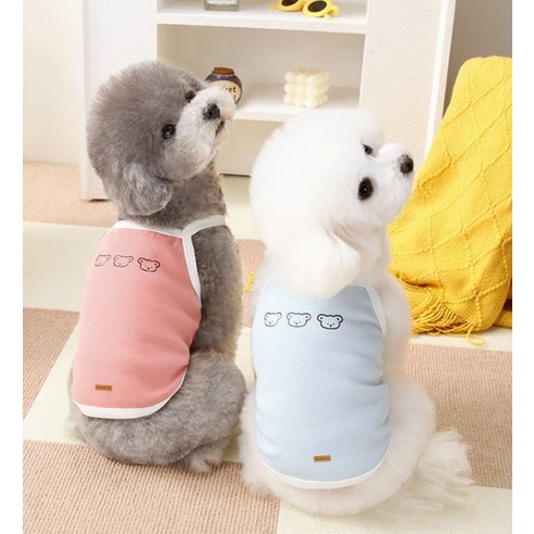 딩동펫 베어 스트라이프 나시 티셔츠로 댕댕이에게 시원함과 스타일을 선물하세요!