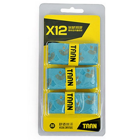 탄 배드민턴 그립 X-12 3p, 블루, 1개