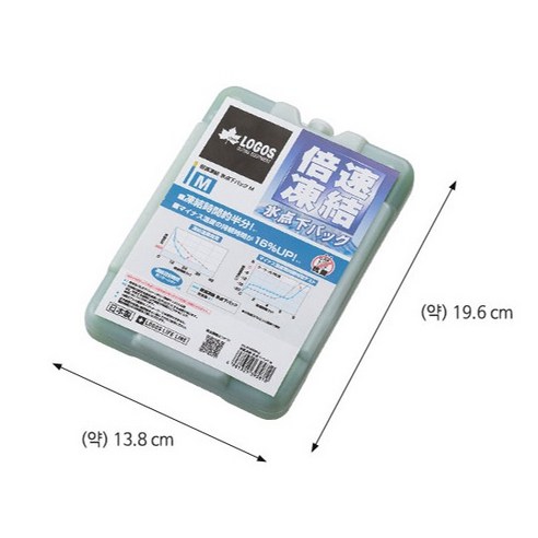 로고스 배속 동결 빙점하 아이스팩 M, 2개입, 1개