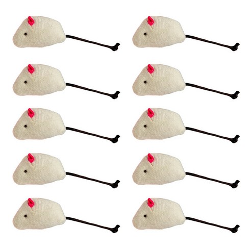 둥둥펫 고양이 캣닢 쥐돌이 장난감, 화이트, 10개