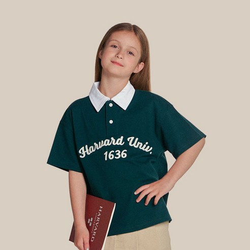 하버드키즈 아동용 하버드 크루 피케 티셔츠 HMTS-34109