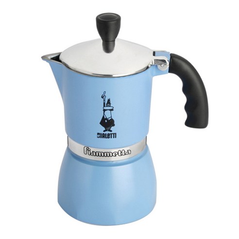 비알레띠 피암메타 에스프레소 커피메이커 3컵, 블루, 1개, 색상:블루, 상세 설명 참조