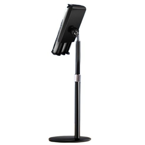 알파커머스 업그레이드 자유 자바라 데스크톱 휴대폰 거치대 47cm, 블랙