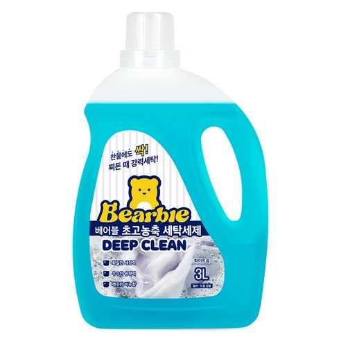 강력한 세척력과 섬유 보호, 은은한 비누향까지, 베어블 딥클린으로 깨끗하고 상쾌한 빨래를 경험하세요!