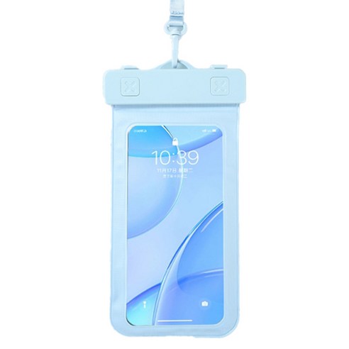 소니오 터치 마카롱 컬러 휴대폰 방수팩 23.5 x 12.3 cm, 04 후크 블루, 1개