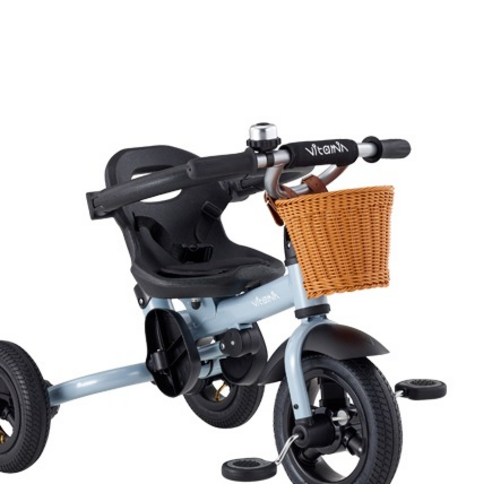 삼천리자전거 2024 VITAMIN TRIKE PLUS 세발자전거 81cm + 실내보관용 휠커버 세트, 스톤블루, 1세트