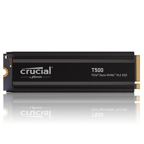 마이크론 T500 PCIe Gen4 NVMe M.2 SSD with heatsink, 2TB, CT2000T500SSD5