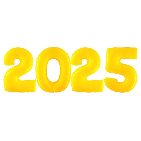 그라보벌룬 은박풍선 대 숫자 2025, 옐로우, 1개