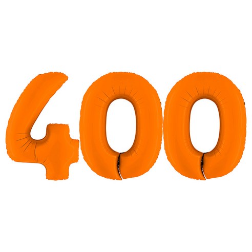 그라보벌룬 은박풍선 대 숫자 400, 오렌지, 1개