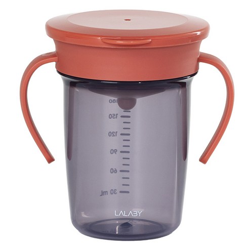 랄라비 360 흘림방지컵 240ml, 1개, Red