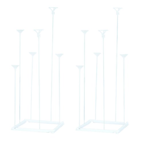 조이파티 사각 풍선스탠드 53cm, 화이트, 2개