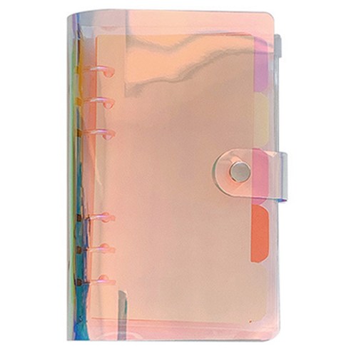 코히모 홀로그램 현금 바인더 6공 다이어리 생활비 저축 지갑 세트 4W095, 1세트, 혼합색상