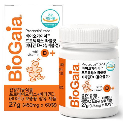 바이오가이아 프로텍티스 타블렛 프로바이오틱스 비타민 D 27g, 60정, 1개