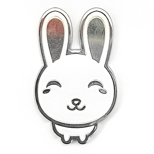 지봇골프 십이지신 캐릭터 골프 볼마커, 실버 묘(토끼), 1개
