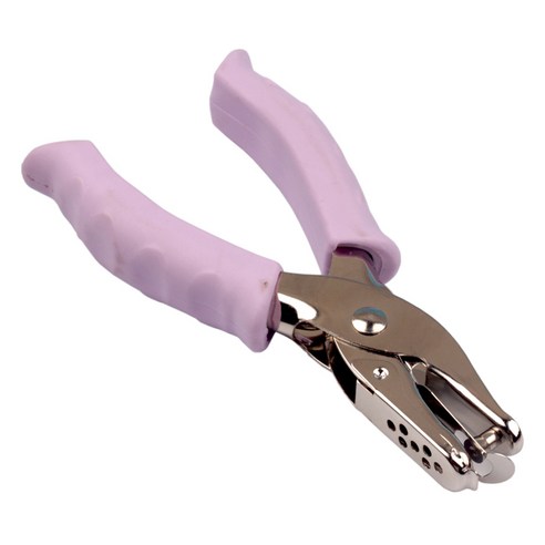 코히모 수동 종이 문서 펀칭 타공기 6mm 4W140, 퍼플, 1개, 1공