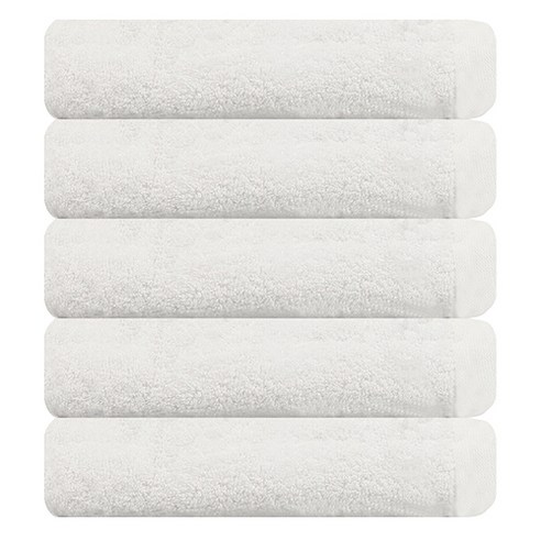 송월타올 무지 호텔 바스타올 30수 440g, 흰색, 5개