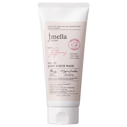 제이멜라 인 프랑스 블루밍 피오니 바디 스크럽 워시, 200ml, 1개