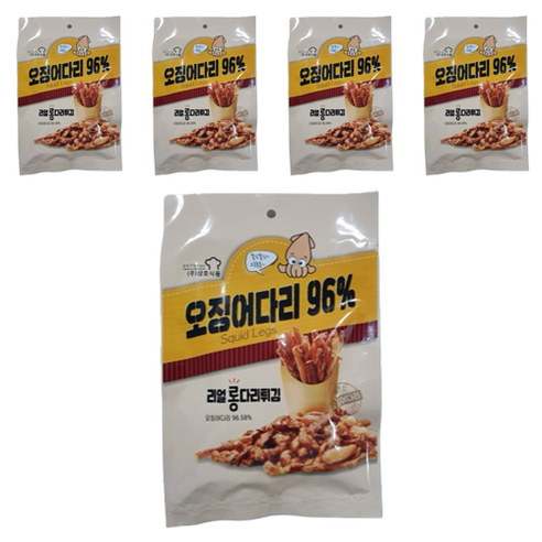 삼호식품 리얼 롱다리 오징어 튀김, 35g, 5개