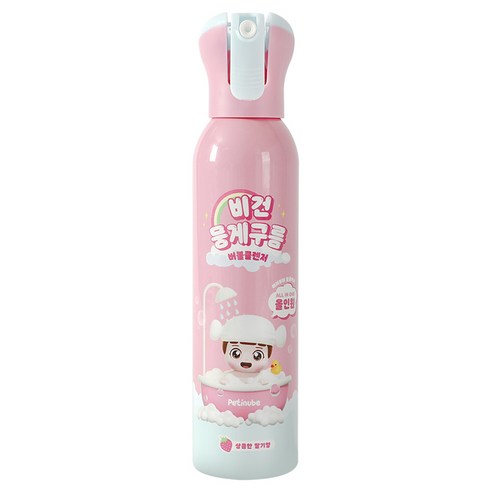 쁘띠누베 유아용 뭉게구름 버블 클렌저 딸기, 250ml, 3개