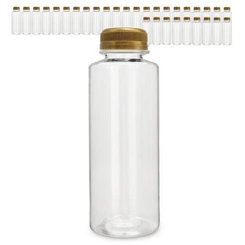 미르 투명 페트병 프리미엄, 500ml, 32개, 골드캡