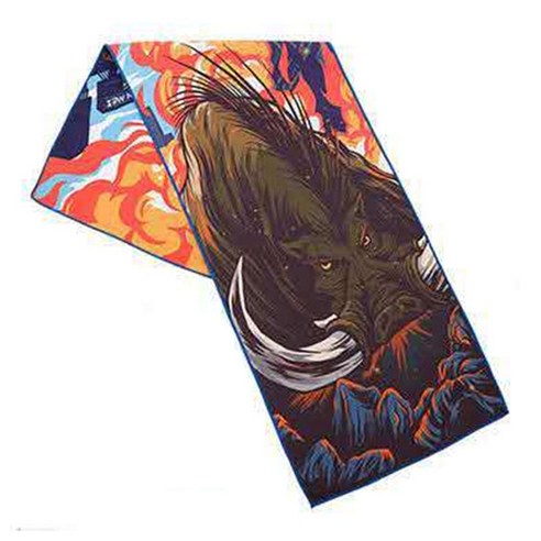 소니오 조디악 오리엔탈 스포츠 타월 30 x 100 cm, 12 돼지, 1개