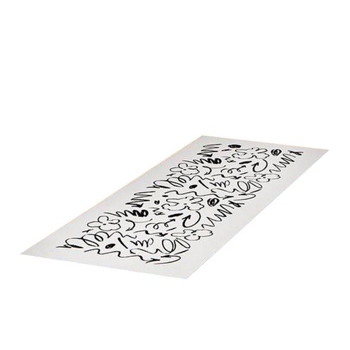 바이빔 빨아쓰는 욕실 주방 소프트 규조토 발매트 45 x 120 cm, 그래피티 화이트, 1개