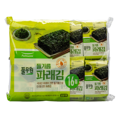 풀무원 들기름 파래김, 64g, 1개