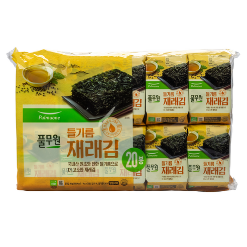 풀무원 재래 도시락김 8p, 4g, 20개