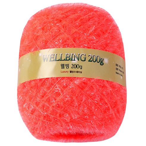 연일섬유 웰빙수세미 콘사 뜨개실 200g, 21형광살구, 1개
