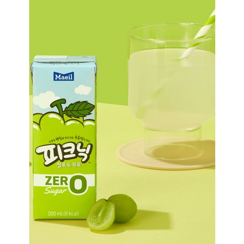 상큼함은 그대로, 칼로리 부담은 제로! 피크닉 제로 청포도로 일상에 활력을 더하세요.